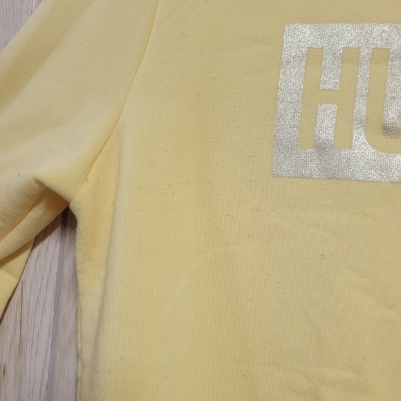 RUE21 "Hustle" Yellow Hoodie M - Picture 4 of 6